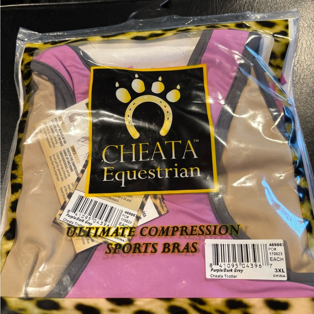 Cheata Trotter Compression Bra - Purple and Dark Gray